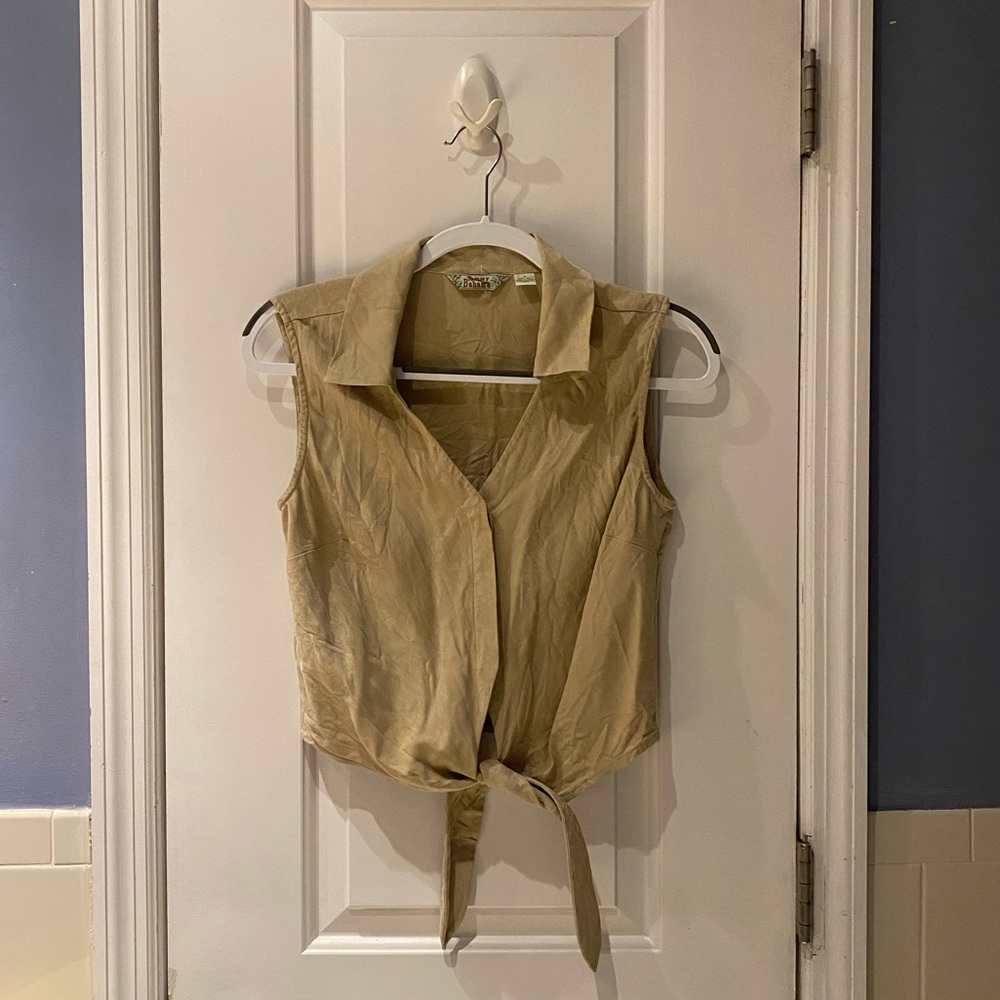 Tommy Bahama Beige Button Down Vest